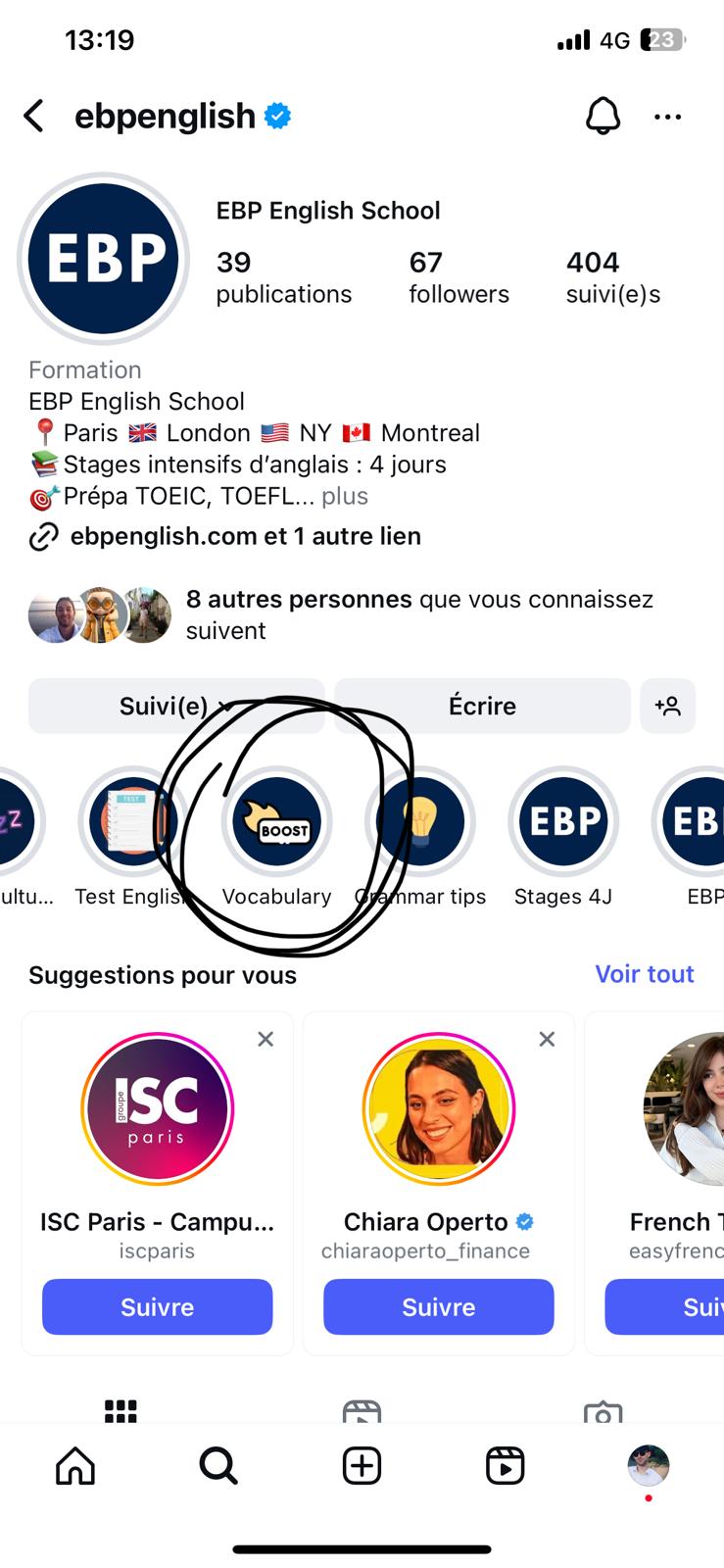 Suivez-nous sur Instagram